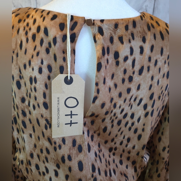 NWT P & Rose Animal Print Long Sleeve Dress - Picture 5 of 8